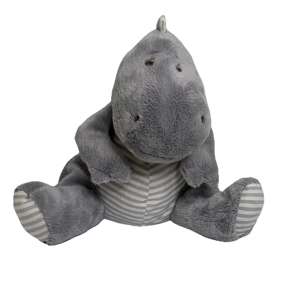 T Rex P Graham Dunn 10" Gray White Striped Stuffed Animal Cute Dinosaur Plush